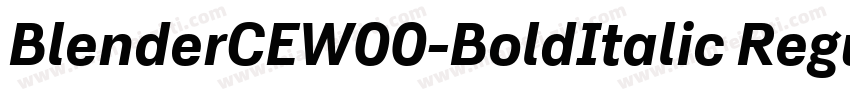 BlenderCEW00-BoldItalic Regular字体转换